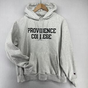 PROVIDENCE COLLEGE Hoodie Mens L CHAMPION Reverse Weave Friars Rhode Island Gray